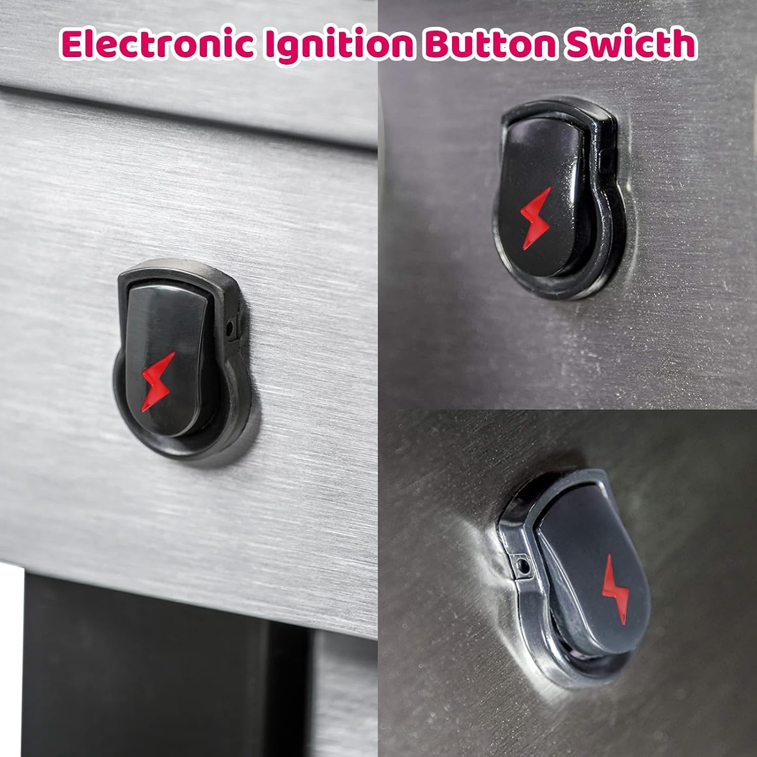 image:imageUniflasy Universal Drip Tray Pan and Ignitor Module and Electronic Ignition Button with Wires for Charbroil Gas Grill Grease Tray with Catch Pan and Grill Igniter Replacements