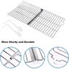 Uniflasy Grill Warming Rack and Grease Cup/Drip Catcher Pan, fit for Chargriller 5050, 5650, 5072 Gas & Charcoal Grill, with 15-Pack Disposable Foil Pans
