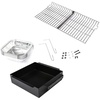 Uniflasy Grill Warming Rack and Grease Cup/Drip Catcher Pan, fit for Chargriller 5050, 5650, 5072 Gas & Charcoal Grill, with 15-Pack Disposable Foil Pans