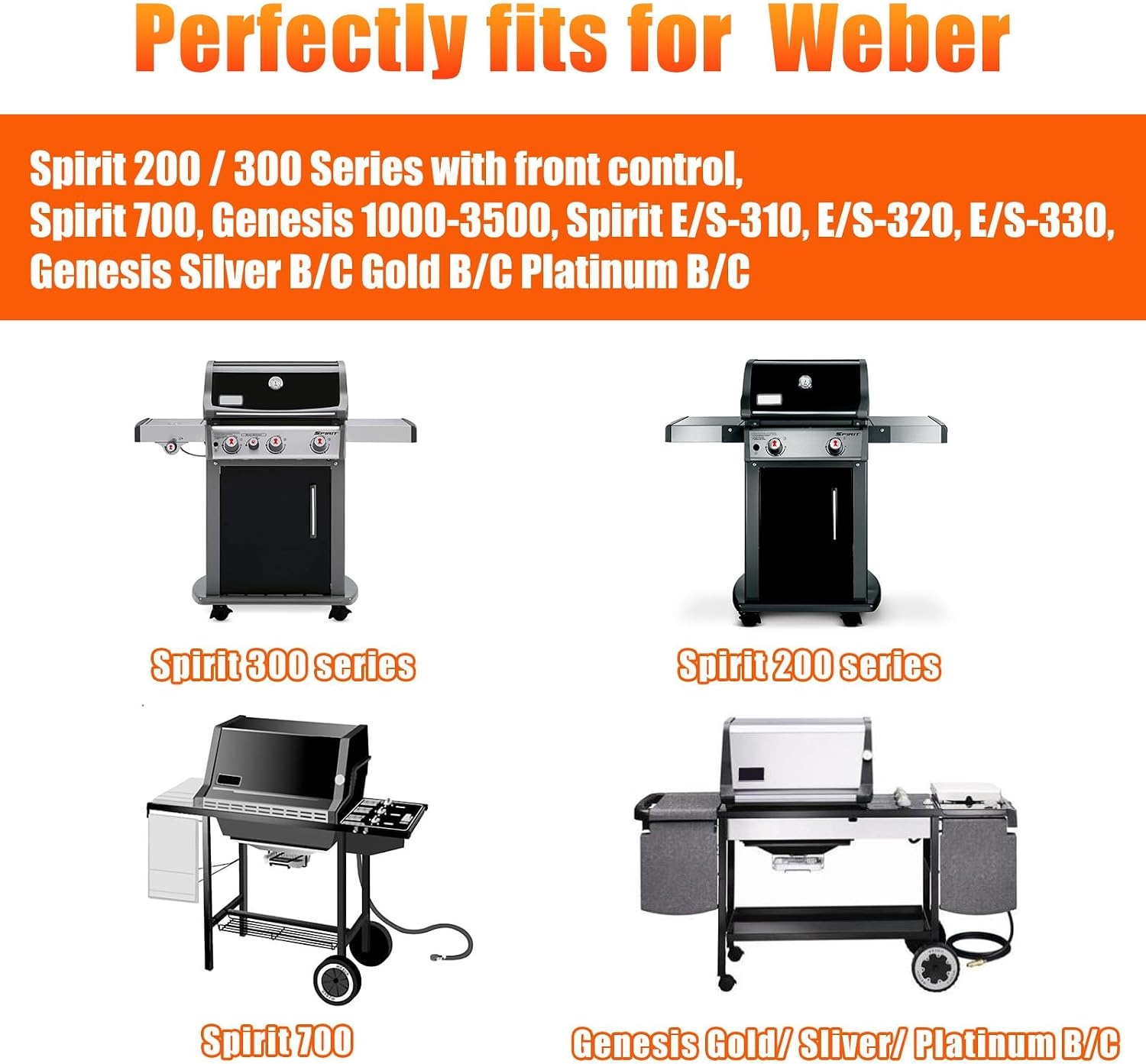image:imageUniflasy 7524 Cooking Grates for Weber Genesis E and S 300 Series Genesis E310 E320 E330 S310 S320 S330 Gas Grill and 93305 Grill Catch Pan HolderDrip Pan for Weber Genesis II amp Spirit 23 Burners