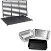 Uniflasy 7524 Cooking Grates for Weber Genesis E and S 300 Series, Genesis E310 E320 E330 S310 S320 S330 Gas Grill, and 93305 Grill Catch Pan Holder/Drip Pan for Weber Genesis II & Spirit 2/3 Burners