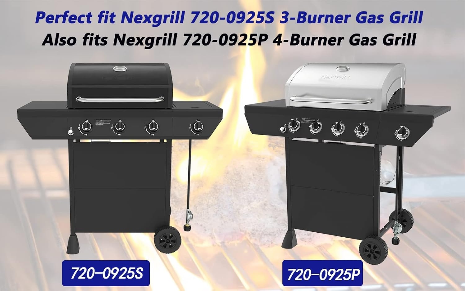 image:imageUniflasy Cast Iron Cooking Grate Heat Plates for Nexgrill 7200925P 7200925 7200925S Gas Grill