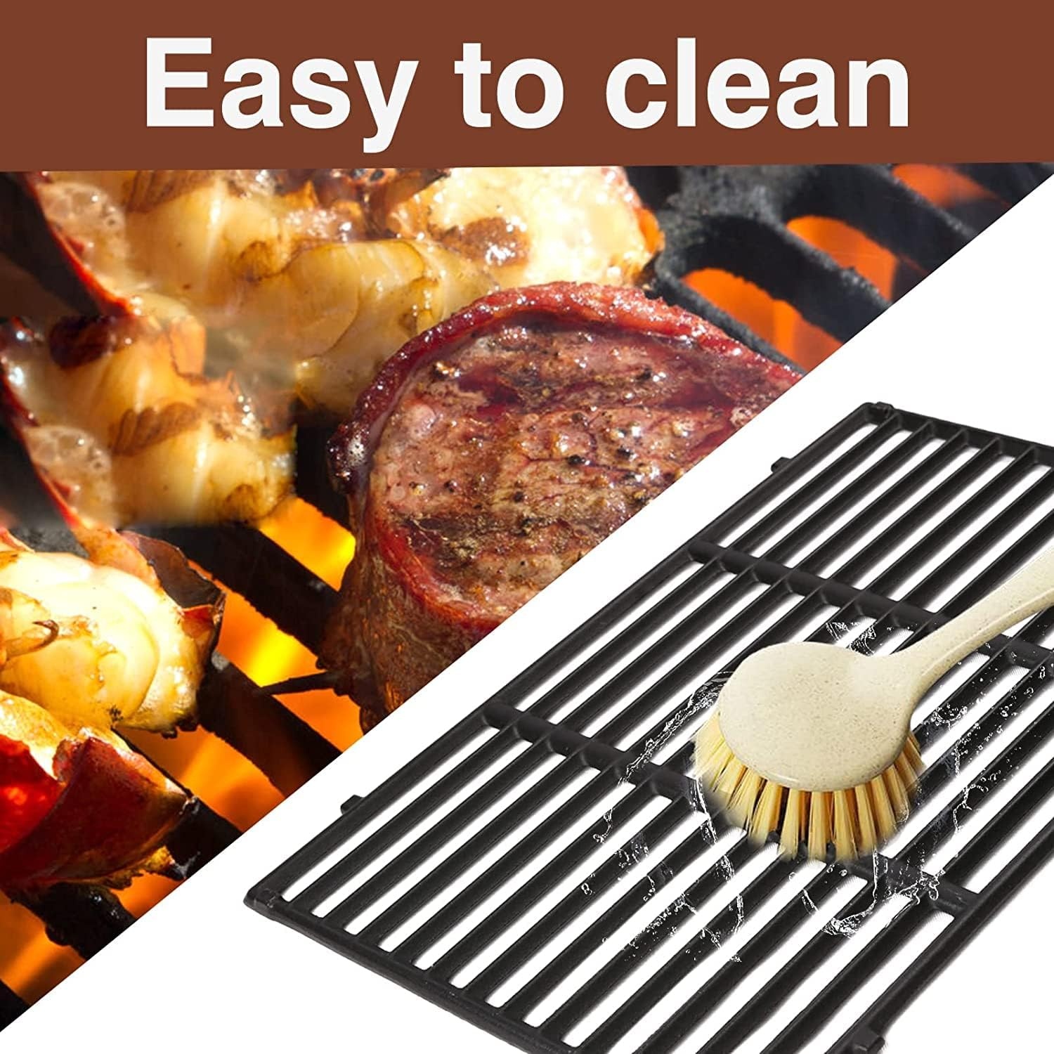 image:imageUniflasy Cast Iron Cooking Grate Heat Plates for Nexgrill 7200925P 7200925 7200925S Gas Grill