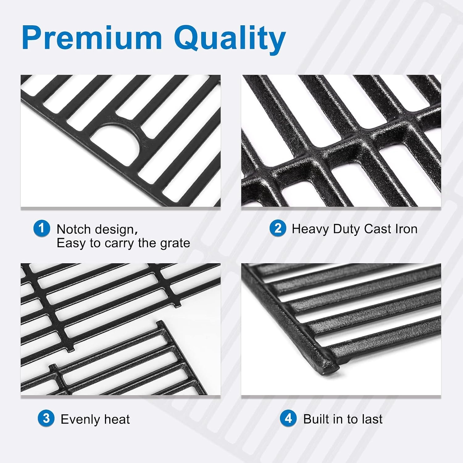 image:imageUniflasy Cast Iron Cooking Grate Heat Plates for Nexgrill 7200925P 7200925 7200925S Gas Grill