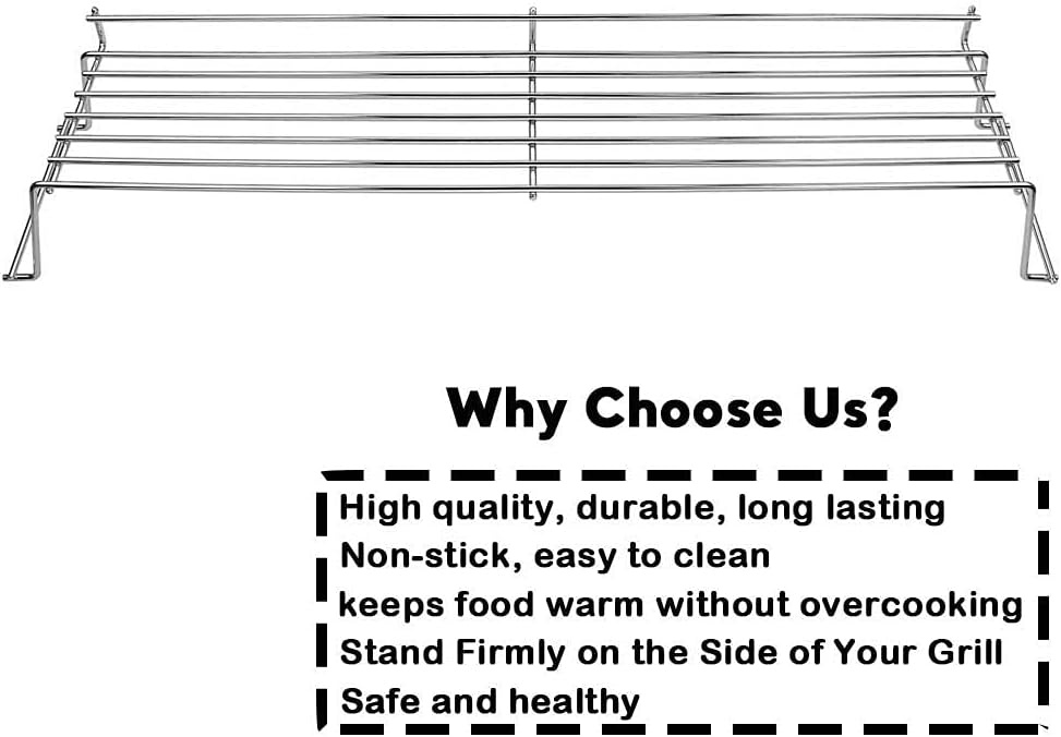 image:imageUniflasy 195 inch Cooking Grates Grill Parts and 65054 Stainless Steel Warming Rack for Weber Genesis E310 Parts ES 320 ES330 Cast Iron Grill Grates