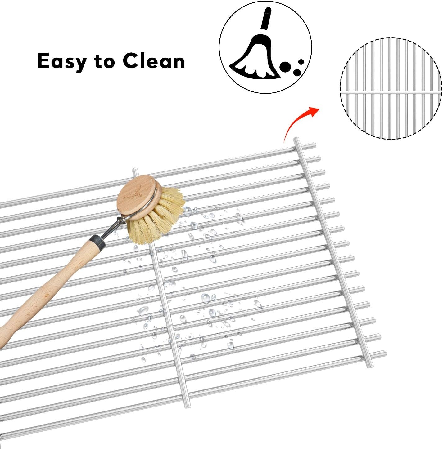 image:imageUniflasy Cooking Grates Heat Plates Shield Replacement Parts for Homedepot Nexgrill 7200896B 7200896 7200896E 7200896C 7200896CP 7200898 7200898A