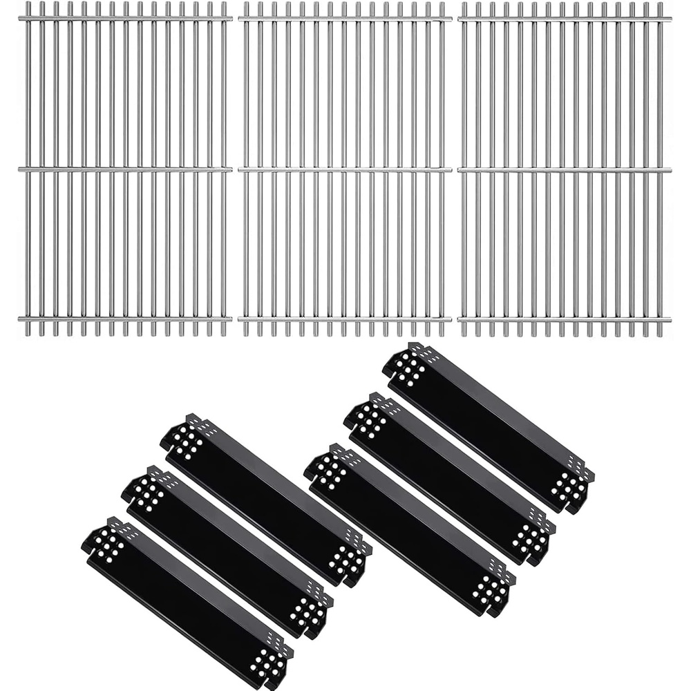 image:imageUniflasy Cooking Grates Heat Plates Shield Replacement Parts for Homedepot Nexgrill 7200896B 7200896 7200896E 7200896C 7200896CP 7200898 7200898A
