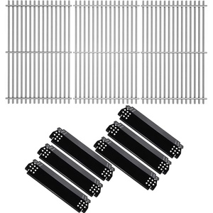 Uniflasy Cooking Grates Heat Plates Shield Replacement Parts for Homedepot Nexgrill 720-0896B 720-0896 720-0896E 720-0896C 720-0896CP 720-0898 720-0898A