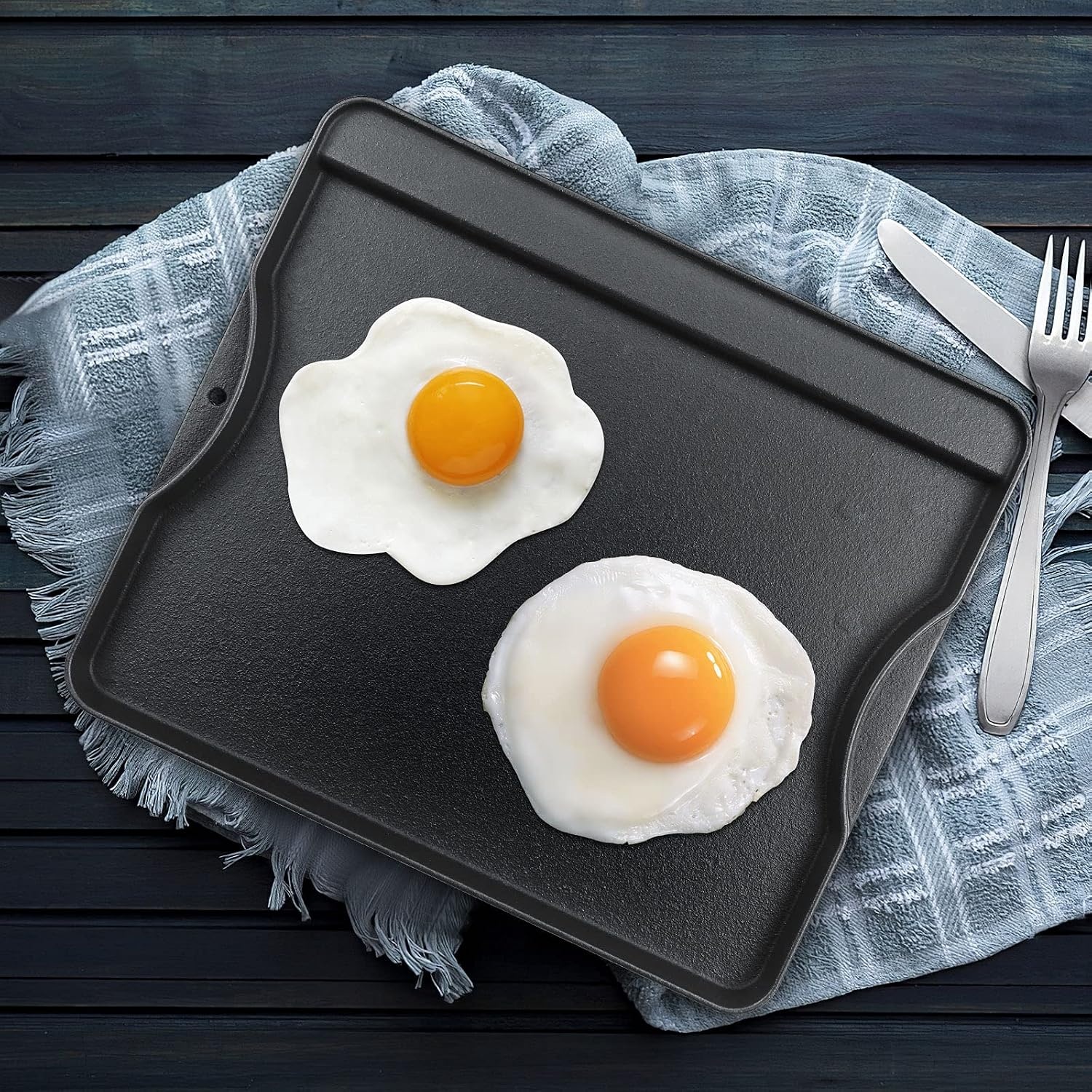 image:imagePreseasoned Cast Iron Griddle for Gas Grill Flat Top Griddle 25 x 16 Inch16 x 14 x 15
