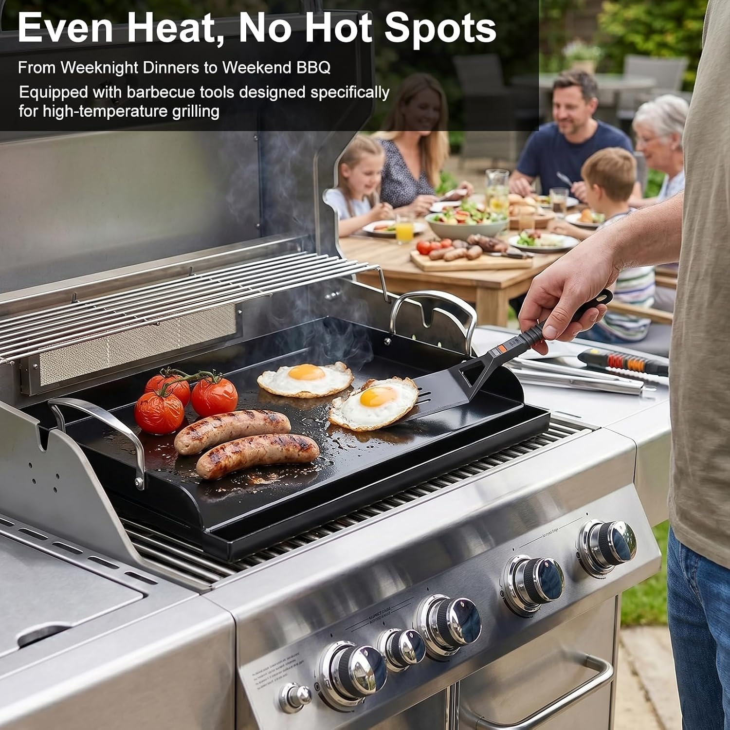 image:imagePreseasoned Cast Iron Griddle for Gas Grill Flat Top Griddle 25 x 16 Inch17 x 132 x 26