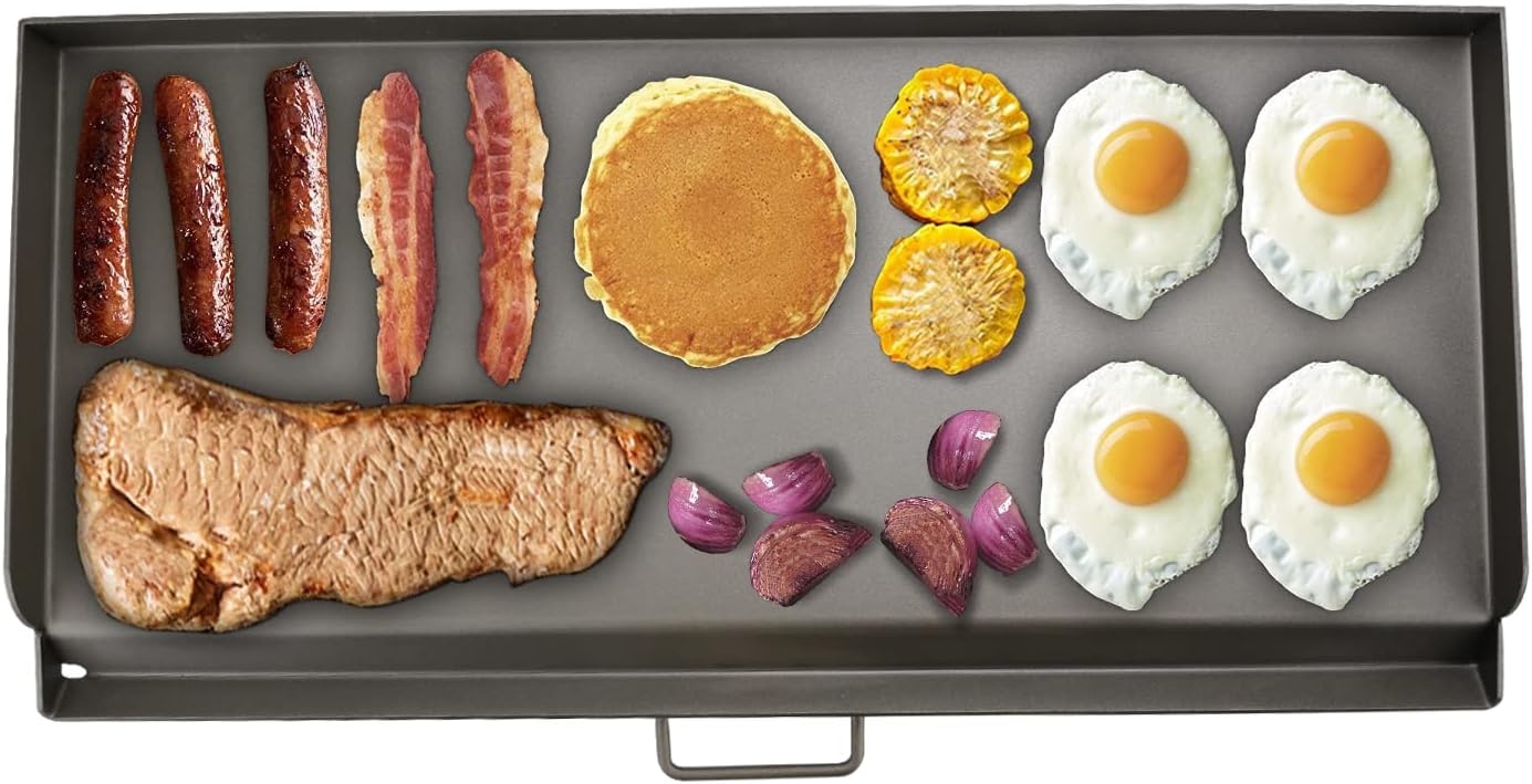 image:imagePreseasoned Cast Iron Griddle for Gas Grill Flat Top Griddle 25 x 16 Inch32 x 14 x 25