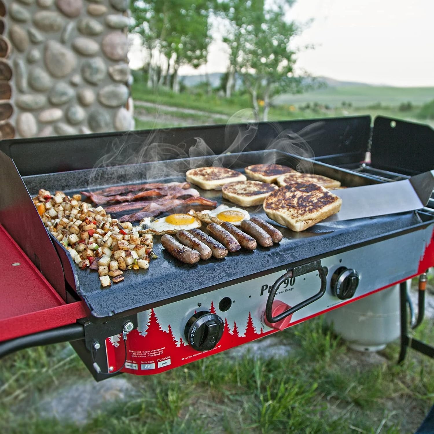image:imagePreseasoned Cast Iron Griddle for Gas Grill Flat Top Griddle 25 x 16 Inch32 x 14 x 25