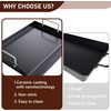 Pre-seasoned Cast Iron Griddle for Gas Grill Flat Top Griddle 25 x 16 Inch(17″ x 13″ x 2.6″)