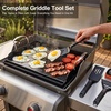 Pre-seasoned Cast Iron Griddle for Gas Grill Flat Top Griddle 25 x 16 Inch(17″ x 13.2″ x 2.6″)