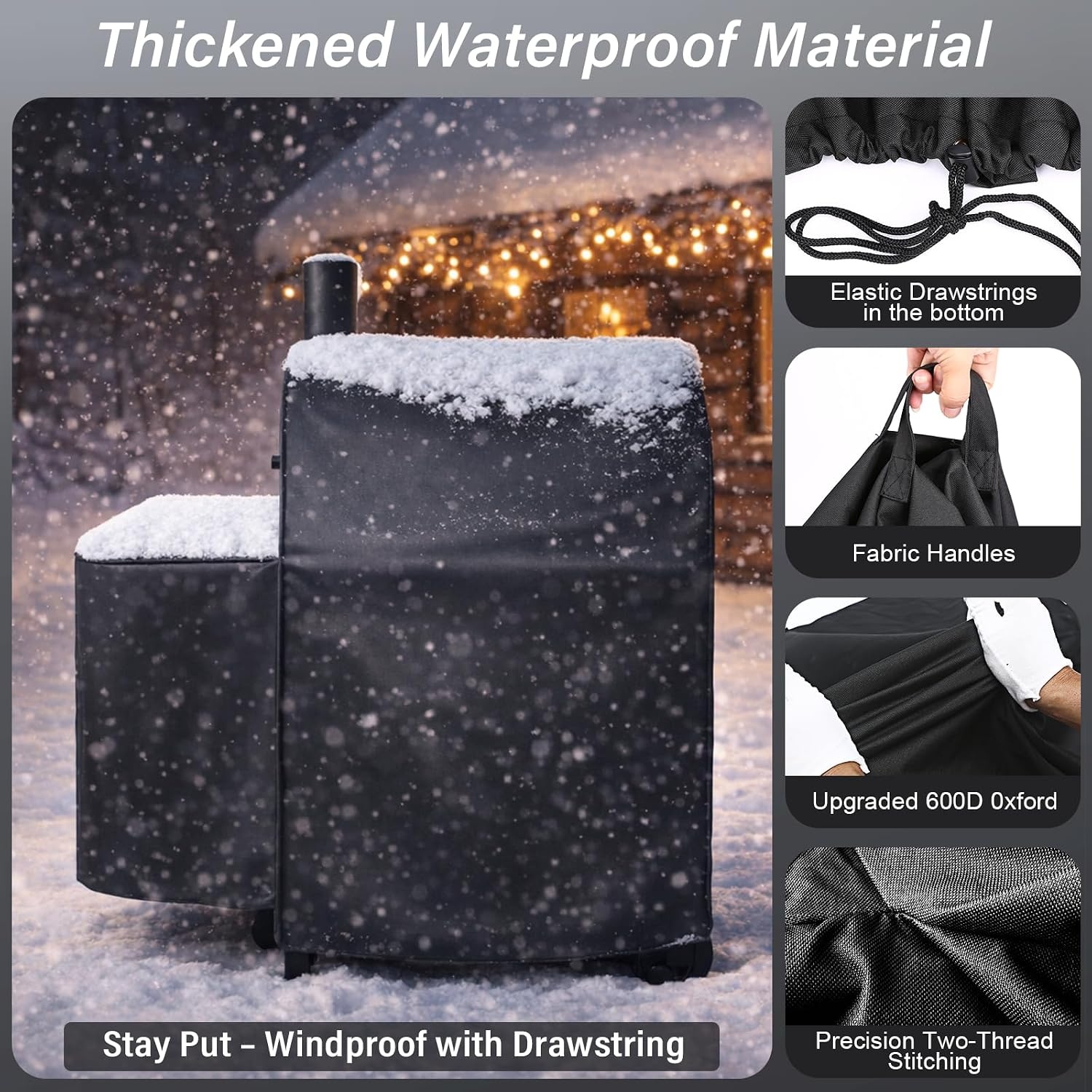 image:imageGrill Cover for Pit Boss Navigator 850 1300 1250 Pellet Smoker Cover Waterproof 600D Outdoor Grill Covers437L x 3071W x 4213H