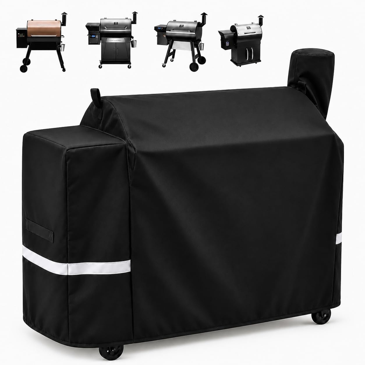 image:imageGrill Cover for Pit Boss Navigator 850 1300 1250 Pellet Smoker Cover Waterproof 600D Outdoor Grill Covers53W x 27D x 49H