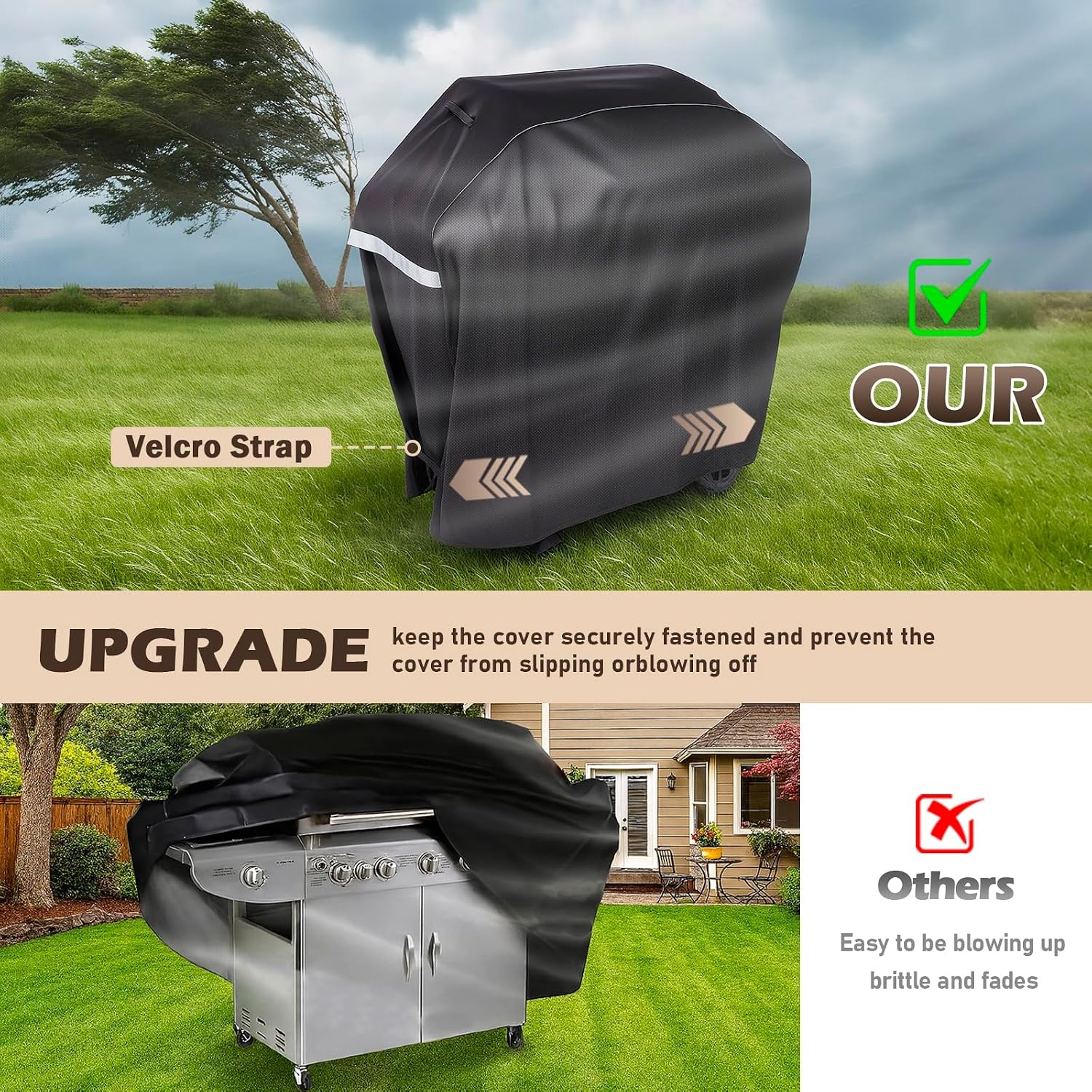 image:imageGrill Cover for Pit Boss Navigator 850 1300 1250 Pellet Smoker Cover Waterproof 600D Outdoor Grill Covers55 inch