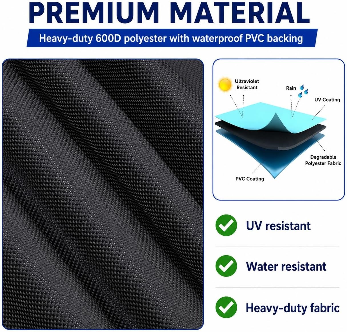image:imageGrill Cover for Pit Boss Navigator 850 1300 1250 Pellet Smoker Cover Waterproof 600D Outdoor Grill Covers56 L x 27 D x 50 H
