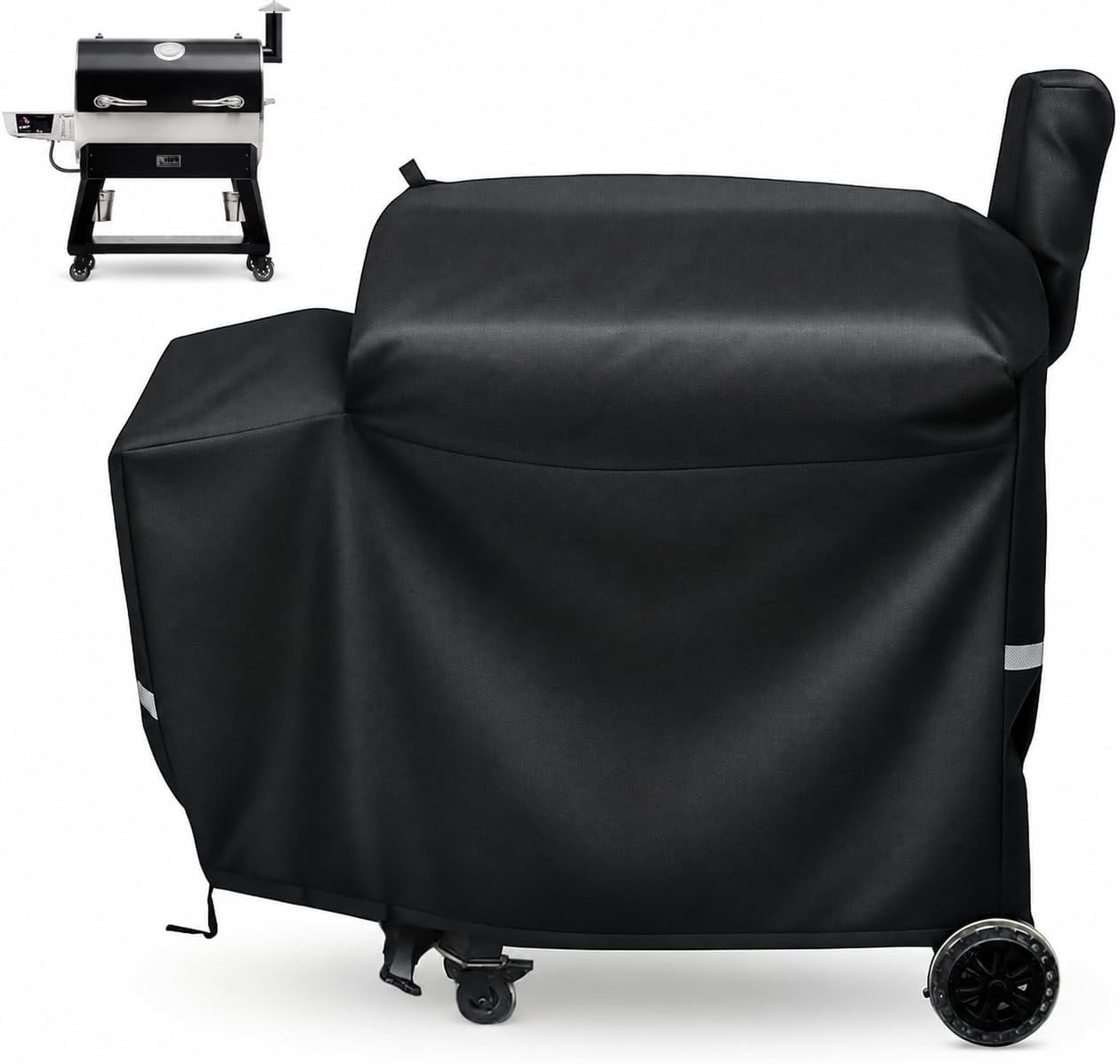 image:imageGrill Cover for Pit Boss Navigator 850 1300 1250 Pellet Smoker Cover Waterproof 600D Outdoor Grill Covers56 W x 30 D x 47 H