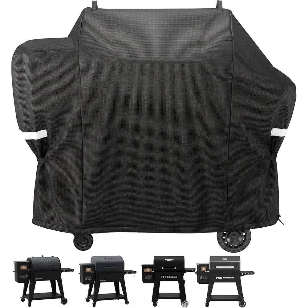 image:imageGrill Cover for Pit Boss Navigator 850 1300 1250 Pellet Smoker Cover Waterproof 600D Outdoor Grill Covers58L x 28W x44H
