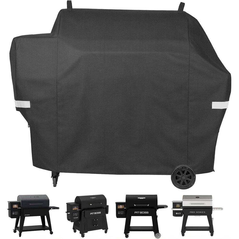 image:imageGrill Cover for Pit Boss Navigator 850 1300 1250 Pellet Smoker Cover Waterproof 600D Outdoor Grill Covers64L x 28W x44H