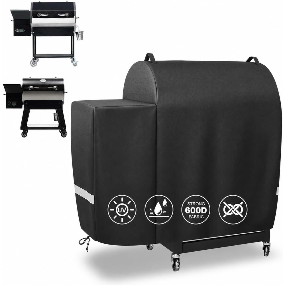 image:imageGrill Cover for Pit Boss Navigator 850 1300 1250 Pellet Smoker Cover Waterproof 600D Outdoor Grill Coversfor Recteq RT59045 x 22 x 41 in