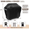 Grill Cover for Pit Boss Navigator 850 1300 1250 Pellet Smoker Cover Waterproof 600D Outdoor Grill Covers(55 inch)