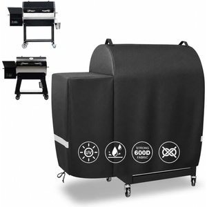 Grill Cover for Pit Boss Navigator 850 1300 1250 Pellet Smoker Cover Waterproof 600D Outdoor Grill Covers(for Recteq RT-590(45 x 22 x 41 in))